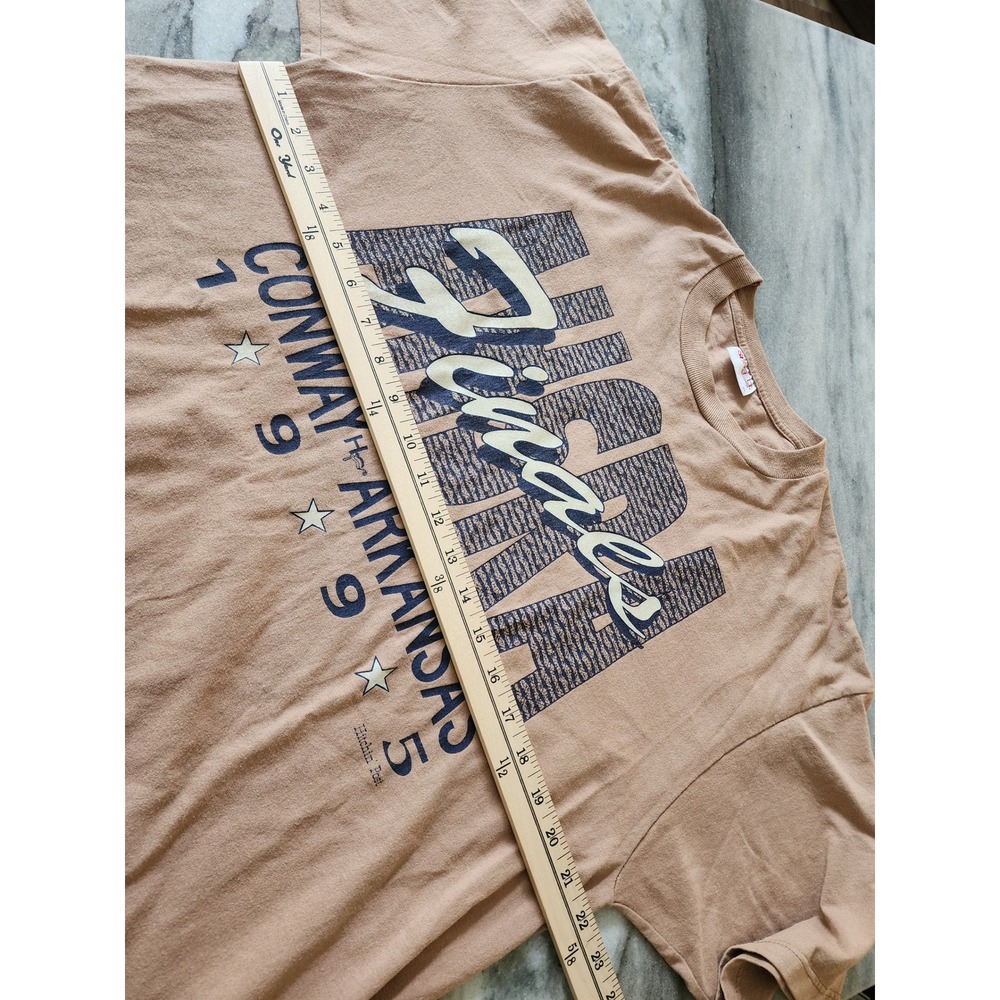 Vintage 1995 Cowboy Rodeo Conway Arkansas Tan T-Shirt Tan XL USA AHSRA - Picture 5 of 6